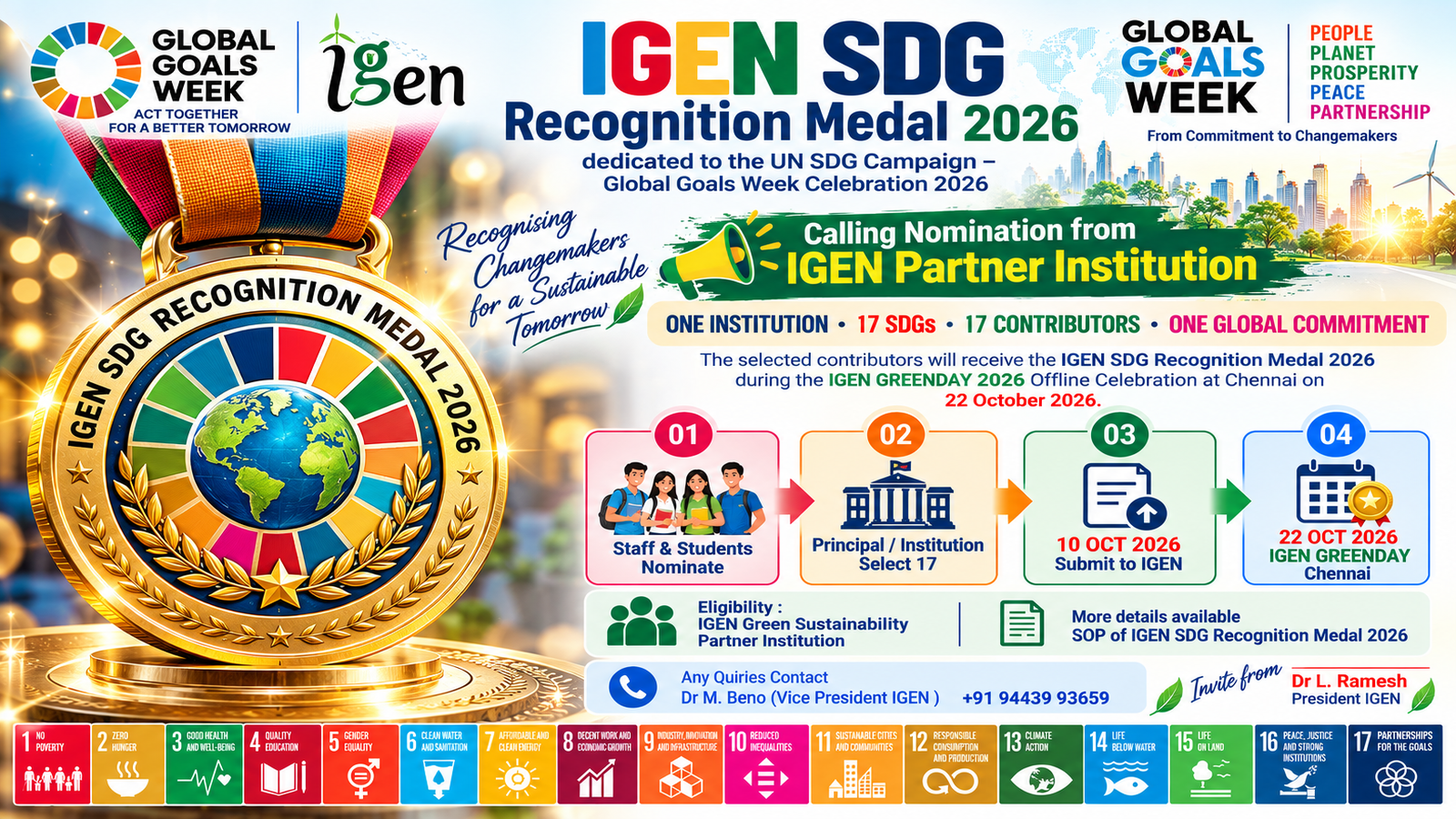 IGEN SDG RECOGNITION MEDAL 2026 – CALL FOR NOMINATIONS